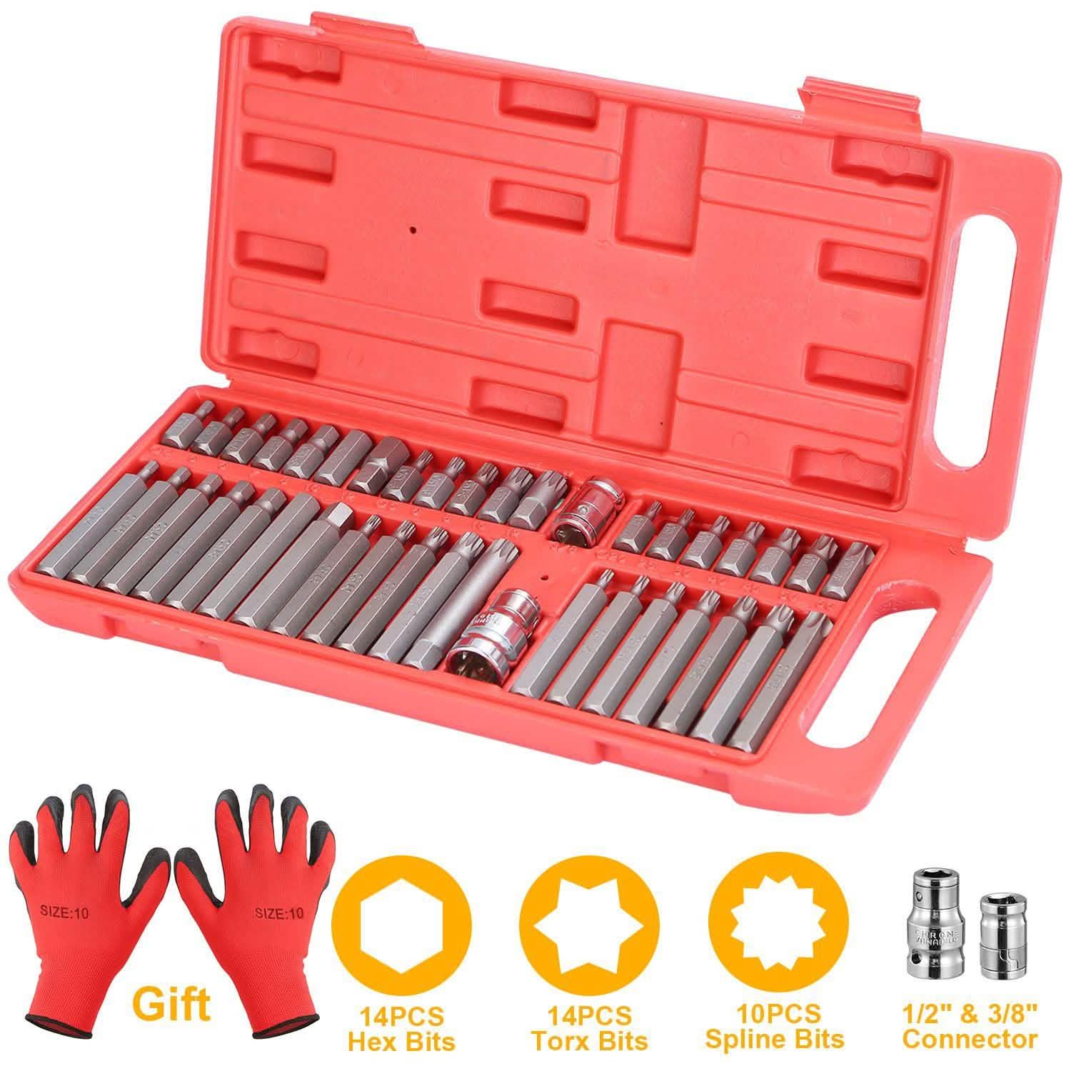 40-Pieces: Socket Bit Set Hex Torx Spine Home Improvement - Tophatter Daily Deals