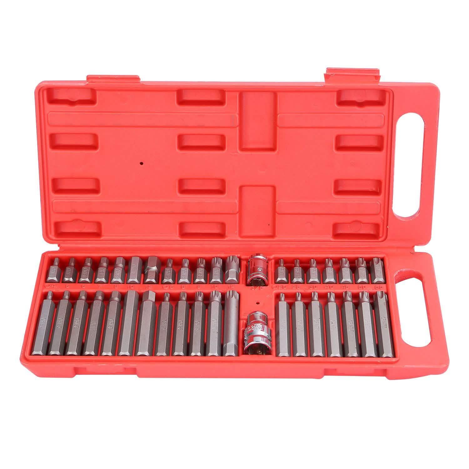 40-Pieces: Socket Bit Set Hex Torx Spine Home Improvement - Tophatter Daily Deals