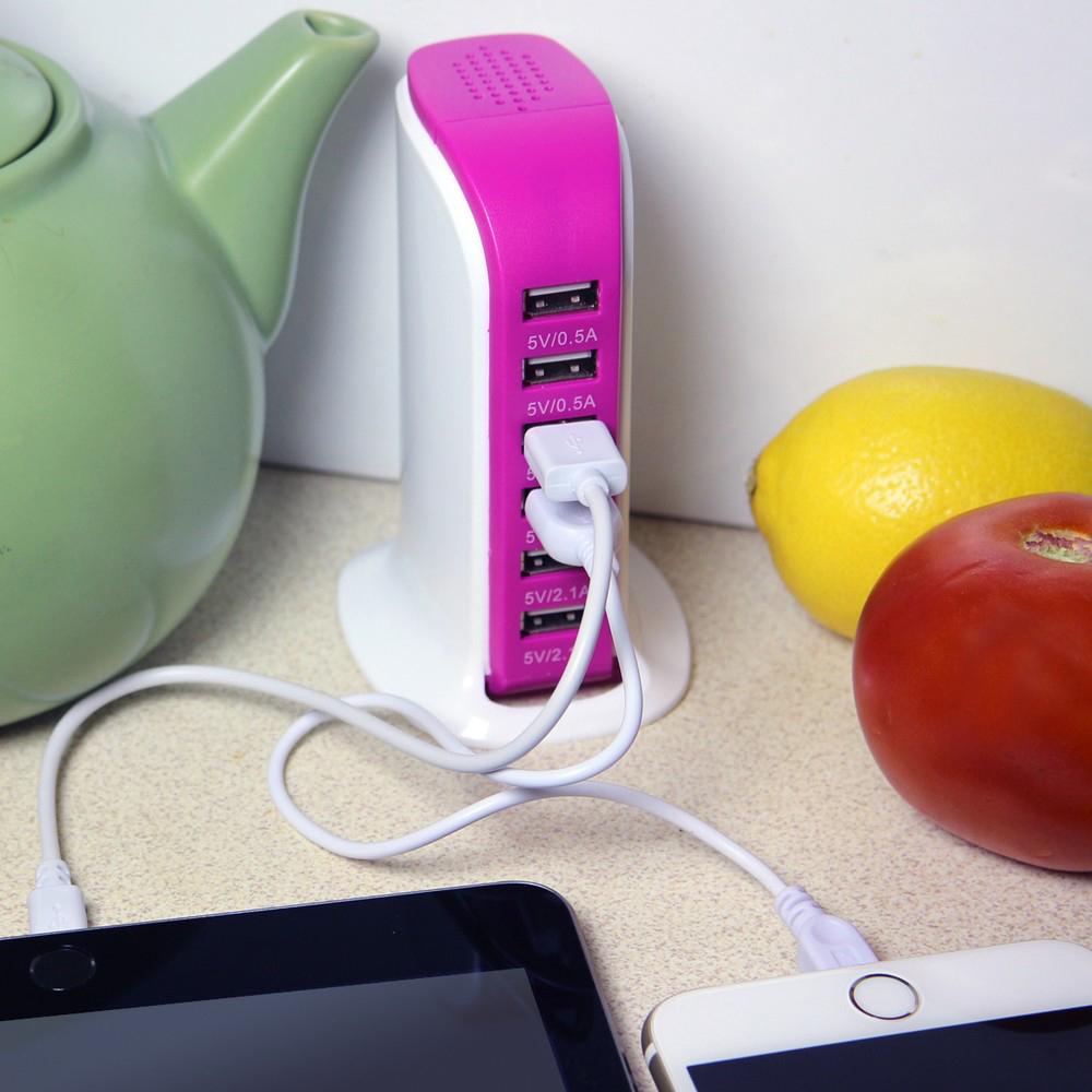 40 Watt 6-Port USB Power Charging Station Charging Station - Tophatter Daily Deals