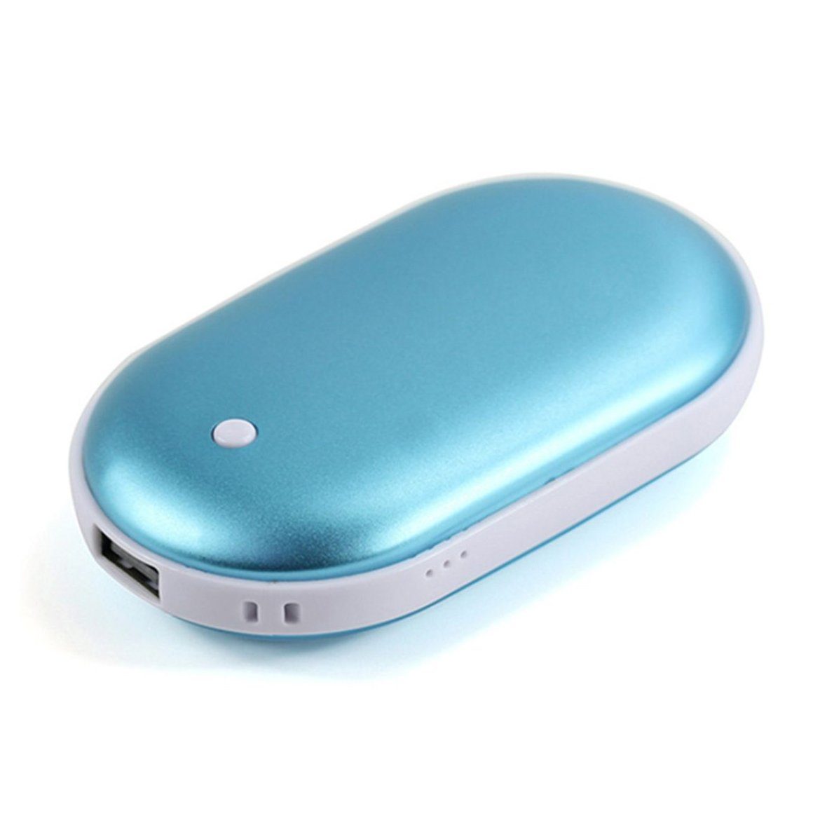 4,000 mAh Pocket Hand Warmer Heater with Power Bank Blue Portable Heater - Tophatter Daily Deals