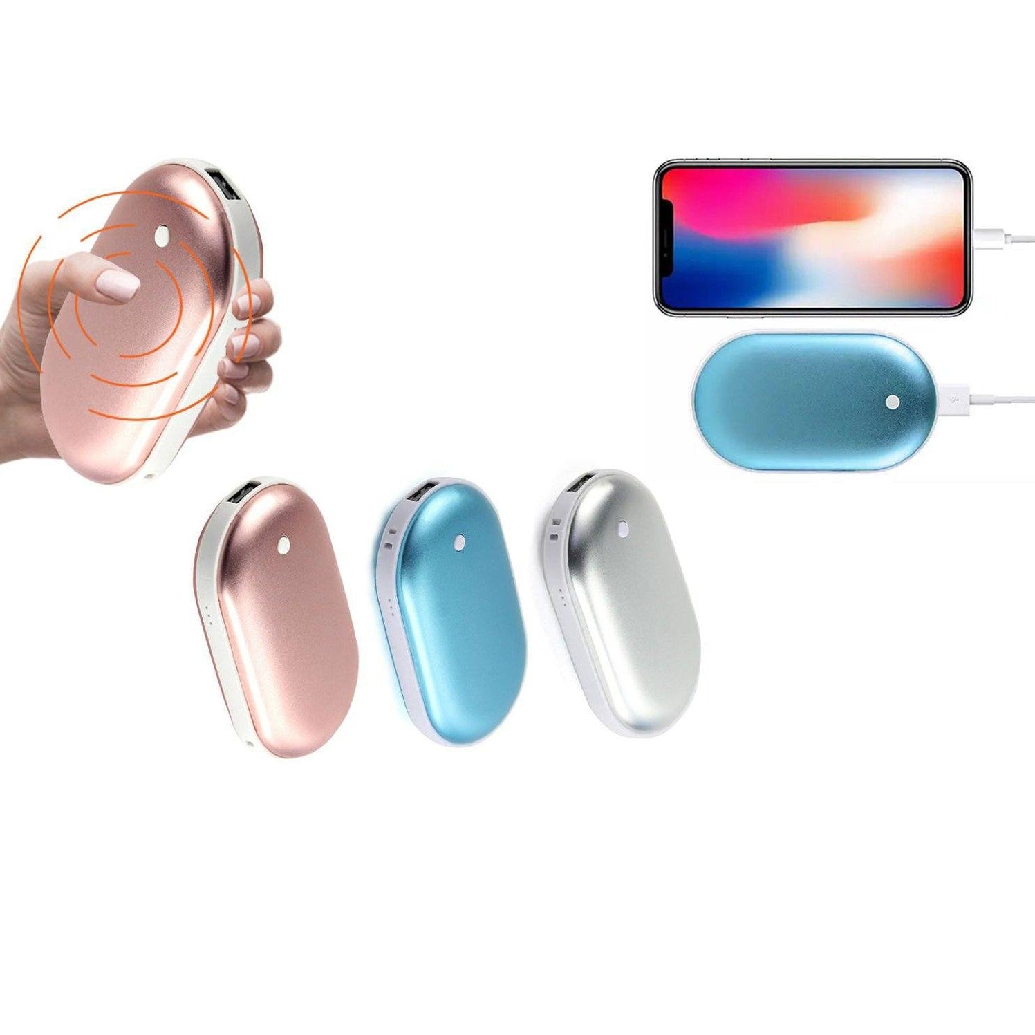 4,000 mAh Pocket Hand Warmer Heater with Power Bank Portable Heater - Tophatter Daily Deals