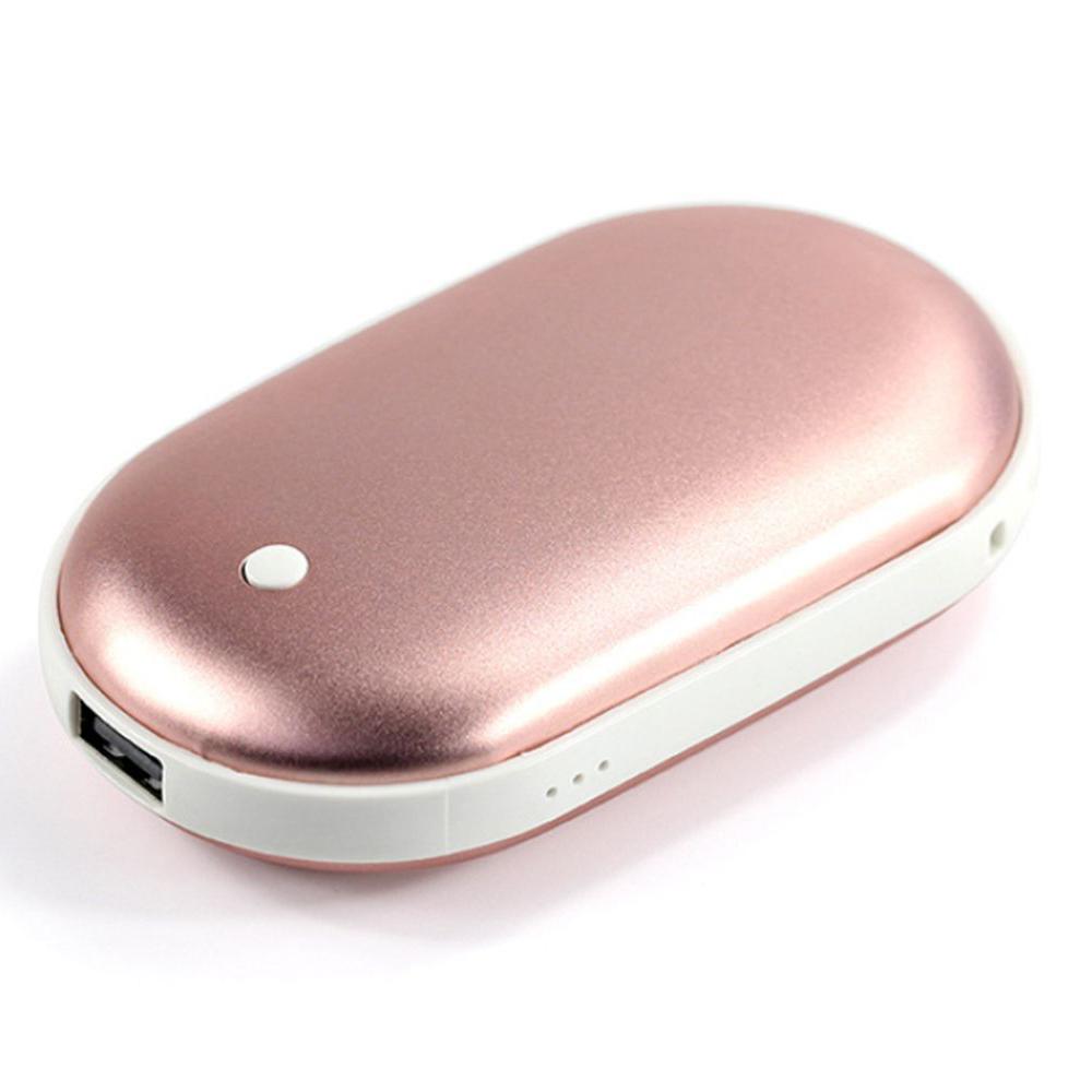 4,000 mAh Pocket Hand Warmer Heater with Power Bank Pink Portable Heater - Tophatter Daily Deals