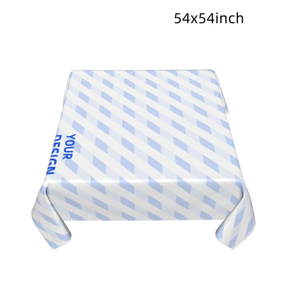 Anti-splash And Oil-proof Square Decorative Tablecloth White 54x54inch 7 - Tophatter Daily Deals