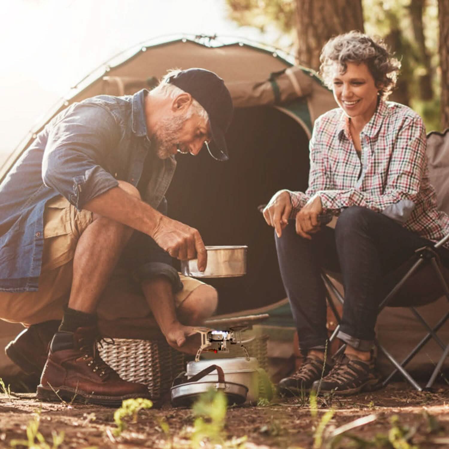 4000W Portable Camping Stove Foldable Powerful Gas Stove Backpacking Burner Outdoor Recreation - Tophatter Daily Deals