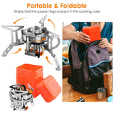 4000W Portable Camping Stove Foldable Powerful Gas Stove Backpacking Burner Outdoor Recreation - Tophatter Daily Deals