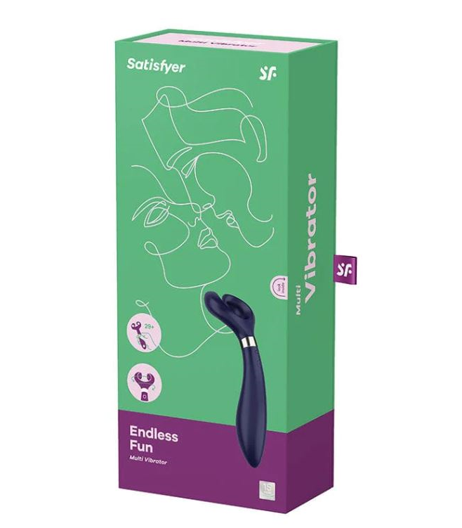 Satisfyer Endless Fun (Blue) – 180° Rotating Multi-Toy Stimulator > Vibrators > Ladies > Clitoral Vibrators and Stimulators - Tophatter Daily Deals