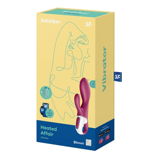 Satisfyer Heated Affair Warming Rabbit Vibrator in Burgundy with Bluetooth Connectivity > Vibrators > Ladies > Rabbit - Tophatter Daily Deals