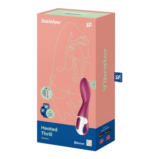 Satisfyer Heat Thrill Connect App Heated G-Spot Vibrator in Burgundy > Vibrators > G-Spot - Tophatter Daily Deals