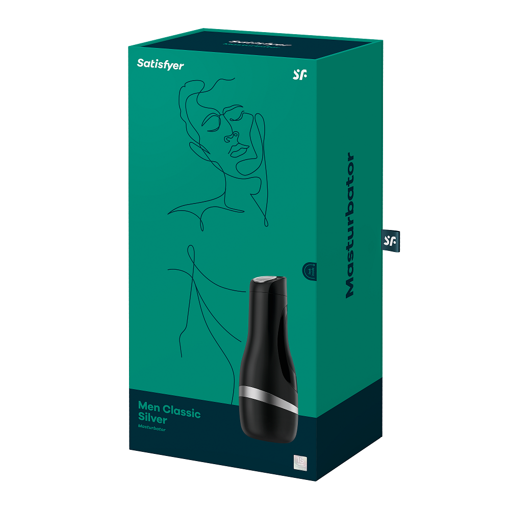 Satisfyer Men Classic (Silver) – Premium Male Masturbator > Sex Toys For Men > Masturbators > Vibrating - Tophatter Daily Deals