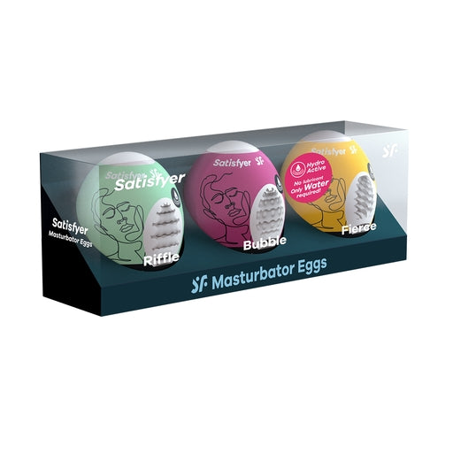 Satisfyer Masturbator Eggs - Variety Mixed 3 Pack Strokers > Sex Toys For Men > Masturbators Cup - Tophatter Daily Deals
