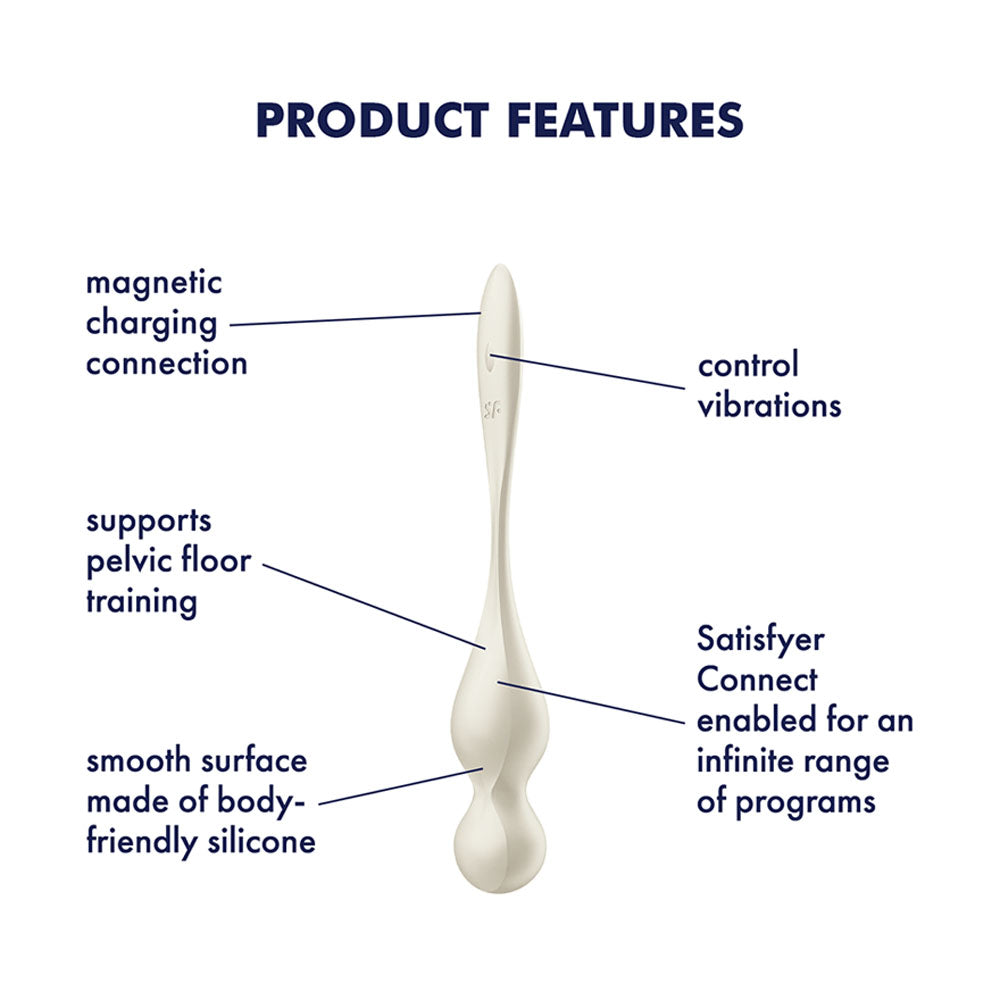 Satisfyer Love Birds 1 - White Kegel Trainer 73.8g > Sex Toys For Ladies > Kegel Exercise - Tophatter Daily Deals