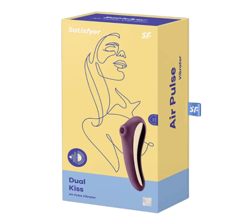 Satisfyer Dual Kiss (Wine Red) – Dual Stimulation Pleasure Device > Sex Toys For Ladies > Air Pulsation - Tophatter Daily Deals
