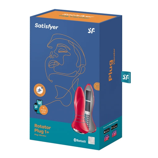 Satisfyer Rotator Plug 1 Plus Red Bluetooth Waterproof Silicone Vibrator > Anal Range > Vibrating Butt Plugs - Tophatter Daily Deals