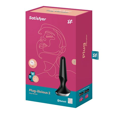 Satisfyer Plug-ilicious 2 Black Anal Vibrator > Anal Range > Vibrating Butt Plugs - Tophatter Daily Deals