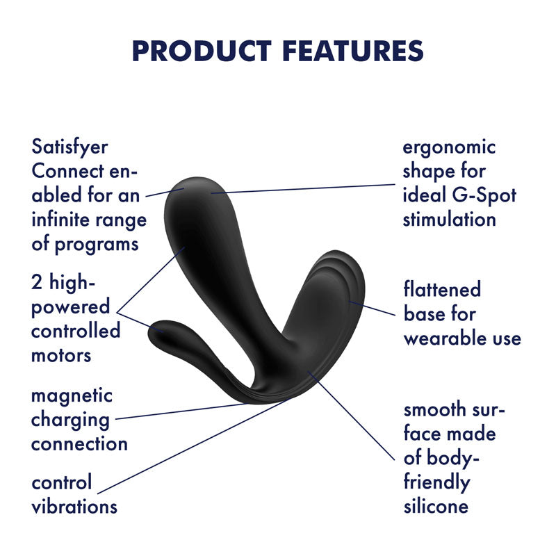 Satisfyer Top Secret Wearable Vibrator in Black > Sex Toys For Ladies > Panty Vibes - Tophatter Daily Deals