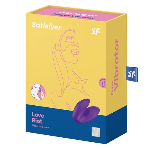 Satisfyer Love Riot Purple Finger Vibrator Waterproof Medical Silicone with 12 Vibration Modes > Vibrators > Finger Vibrators - Tophatter Daily Deals