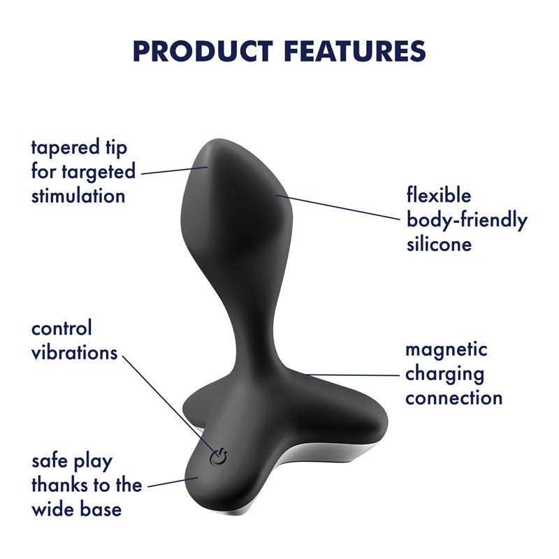 Satisfyer Game Changer Vibrating Anal Plug in Black > Anal Range > Vibrating Butt Plugs - Tophatter Daily Deals