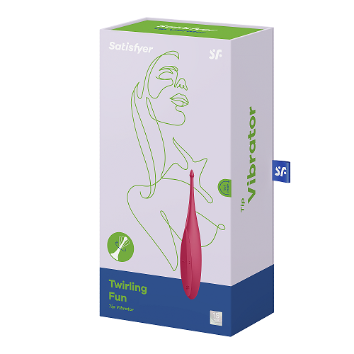 Satisfyer Twirling Fun Tip Stimulator in Poppy Red > Vibrators > Ladies > Clitoral Vibrators and Stimulators - Tophatter Daily Deals