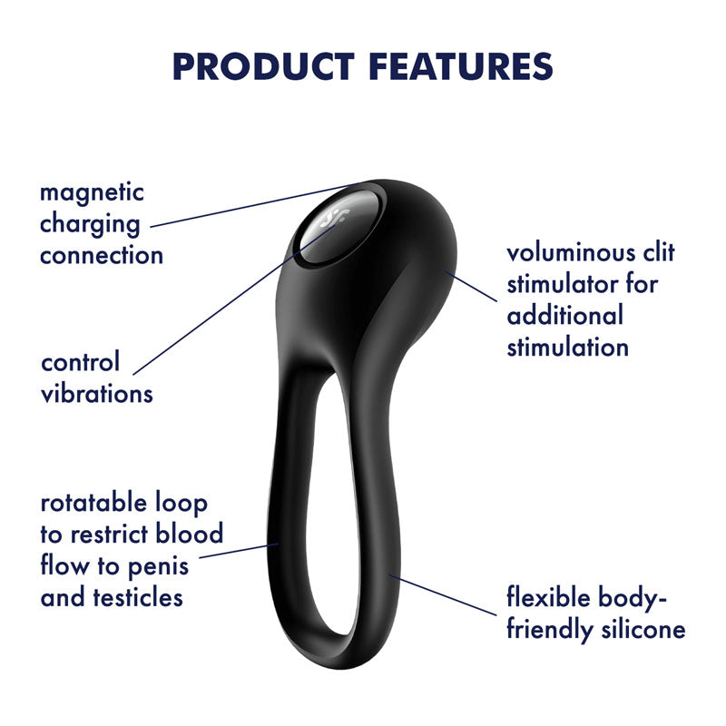 Satisfyer Majestic Duo – USB Rechargeable Vibrating Cock Ring > Cock Ring > Vibrating - Tophatter Daily Deals