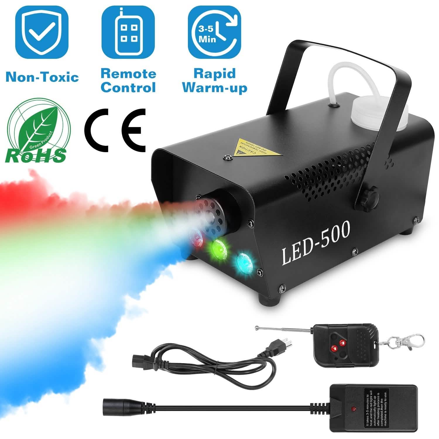 400W RGB LED Fog Machine Seasonal Decor - Tophatter Daily Deals