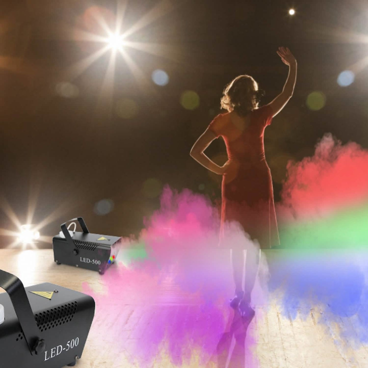 400W RGB LED Fog Machine Seasonal Decor - Tophatter Daily Deals