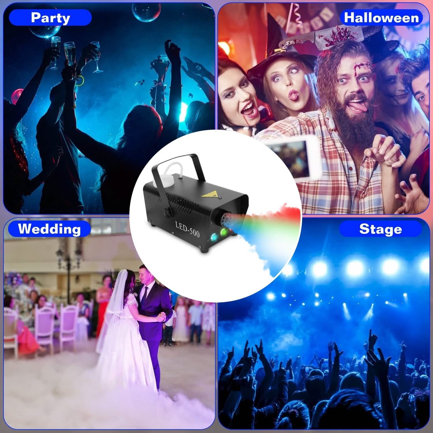 400W RGB LED Fog Machine Seasonal Decor - Tophatter Daily Deals
