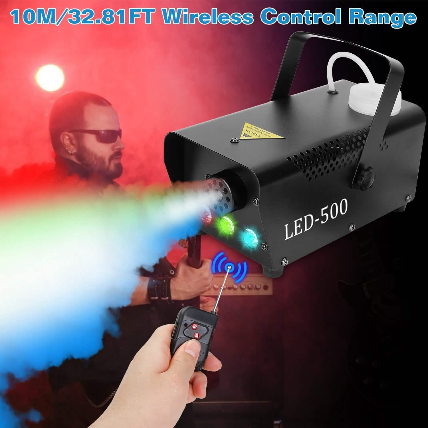 400W RGB LED Fog Machine Seasonal Decor - Tophatter Daily Deals