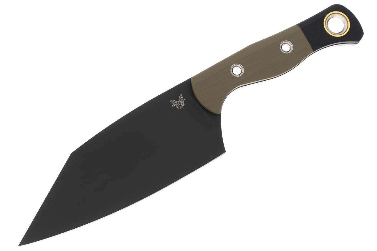 Benchmade Station Knife - DLC Blade - OD Green G10 Handle - 4010BK-01 Fixed Blade - Tophatter Daily Deals