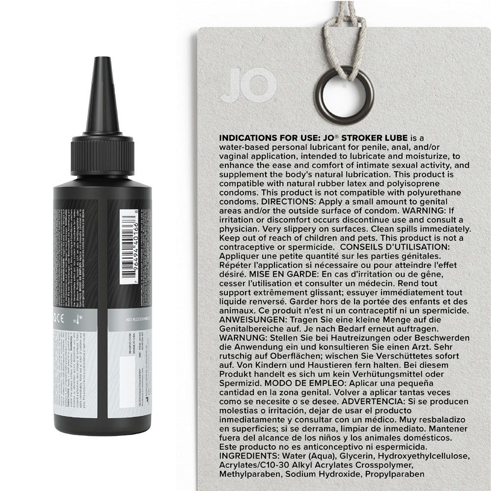 JO Stroker Lube – Water-Based Lubricant 120 ml Bottle > Lube > Water Based - Tophatter Daily Deals