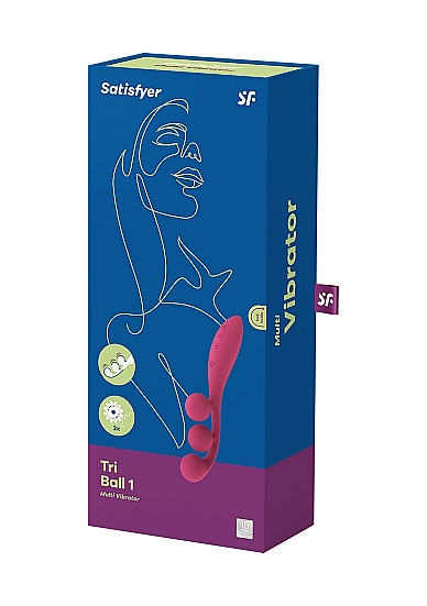Satisfyer Tri Ball 1 Red Multi Vibrator with Adjustable Wire and Three Powerful Motors > Vibrators > Unconventional - Tophatter Daily Deals