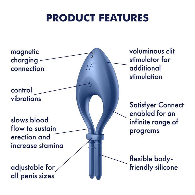 Satisfyer Bullseye – Adjustable Vibrating Lasso Cock Ring > Cock Ring > Vibrating - Tophatter Daily Deals