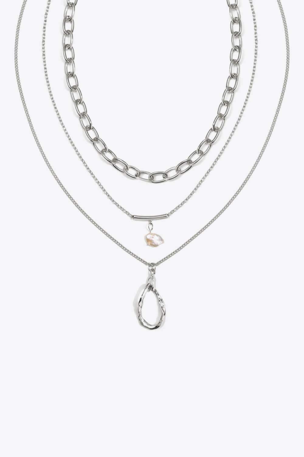 Want To Know You Better Triple-Layered Necklace Silver One Size Necklaces - Tophatter Daily Deals