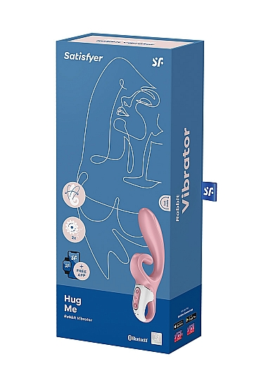 Satisfyer Hug Me Pink Rabbit Vibrator with G-Spot and Clitoral Stimulation, App Controlled, Waterproof > Vibrators > Ladies > Rabbit - Tophatter Daily Deals