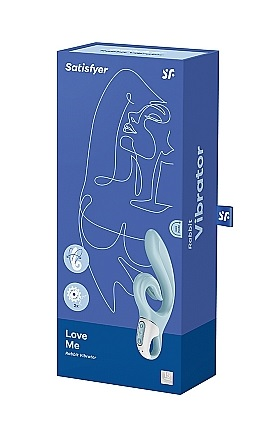 Satisfyer Love Me Rabbit Vibrator Blue with Dual Motors G-Spot and Clitoral Stimulator > Sex Toys For Ladies > G-Spot Vibrators - Tophatter Daily Deals