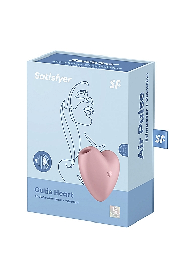 Satisfyer Cutie Heart Vibrator Pink Light Red Air Pulsation Stimulator > Sex Toys For Ladies > Air Pulsation - Tophatter Daily Deals