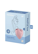 Satisfyer Cutie Heart Vibrator Pink Light Red Air Pulsation Stimulator > Sex Toys For Ladies > Air Pulsation - Tophatter Daily Deals