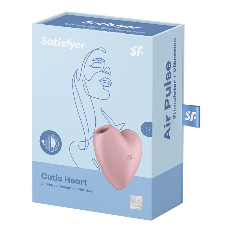 Satisfyer Cutie Heart Vibrator Pink Light Red Air Pulsation Stimulator > Sex Toys For Ladies > Air Pulsation - Tophatter Daily Deals
