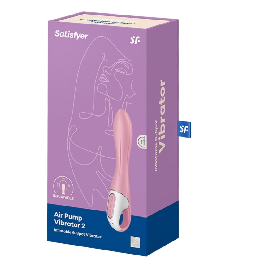 Satisfyer Air Pump Vibrator 2 (Light Red) – Inflatable Shaft Vibrator > Vibrators > Standard Vibrators - Tophatter Daily Deals