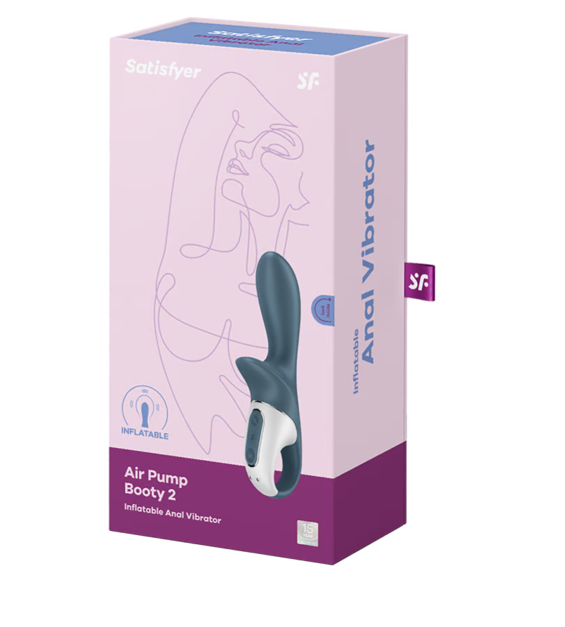 Satisfyer Air Pump Booty 2 Dark Grey Inflatable Anal Toy > Anal Range > Tunnel and Stretchers - Tophatter Daily Deals