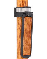 Auto Flip-Up Oak Wood Cane Holder: Easy Store-Away Design Clip Table Holder - Tophatter Daily Deals