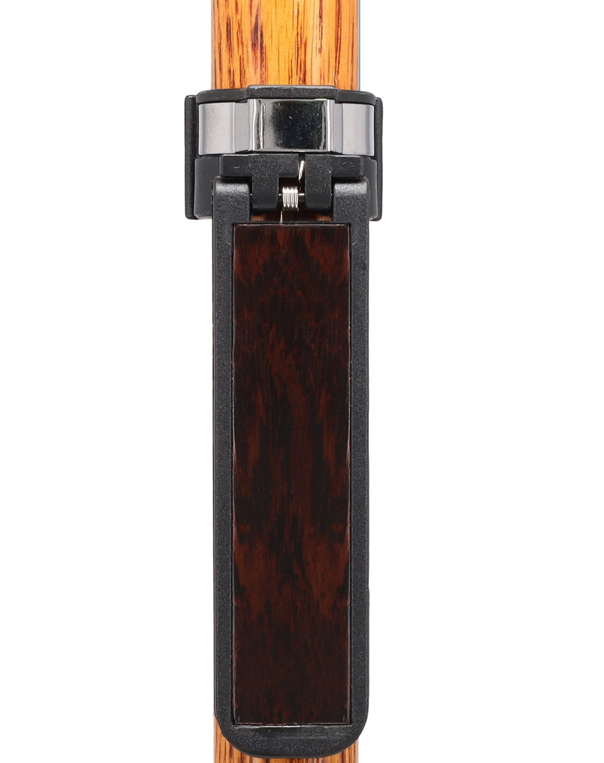 Auto Flip-Up Wenge Wood Cane Holder: Easy Store-Away Design Clip Table Holder - Tophatter Daily Deals