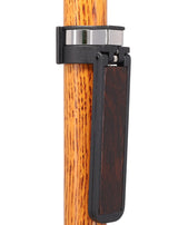 Auto Flip-Up Wenge Wood Cane Holder: Easy Store-Away Design Clip Table Holder - Tophatter Daily Deals