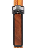 Auto Flip-Up Walnut Wood Cane Holder: Easy Store-Away Design Clip Table Holder - Tophatter Daily Deals