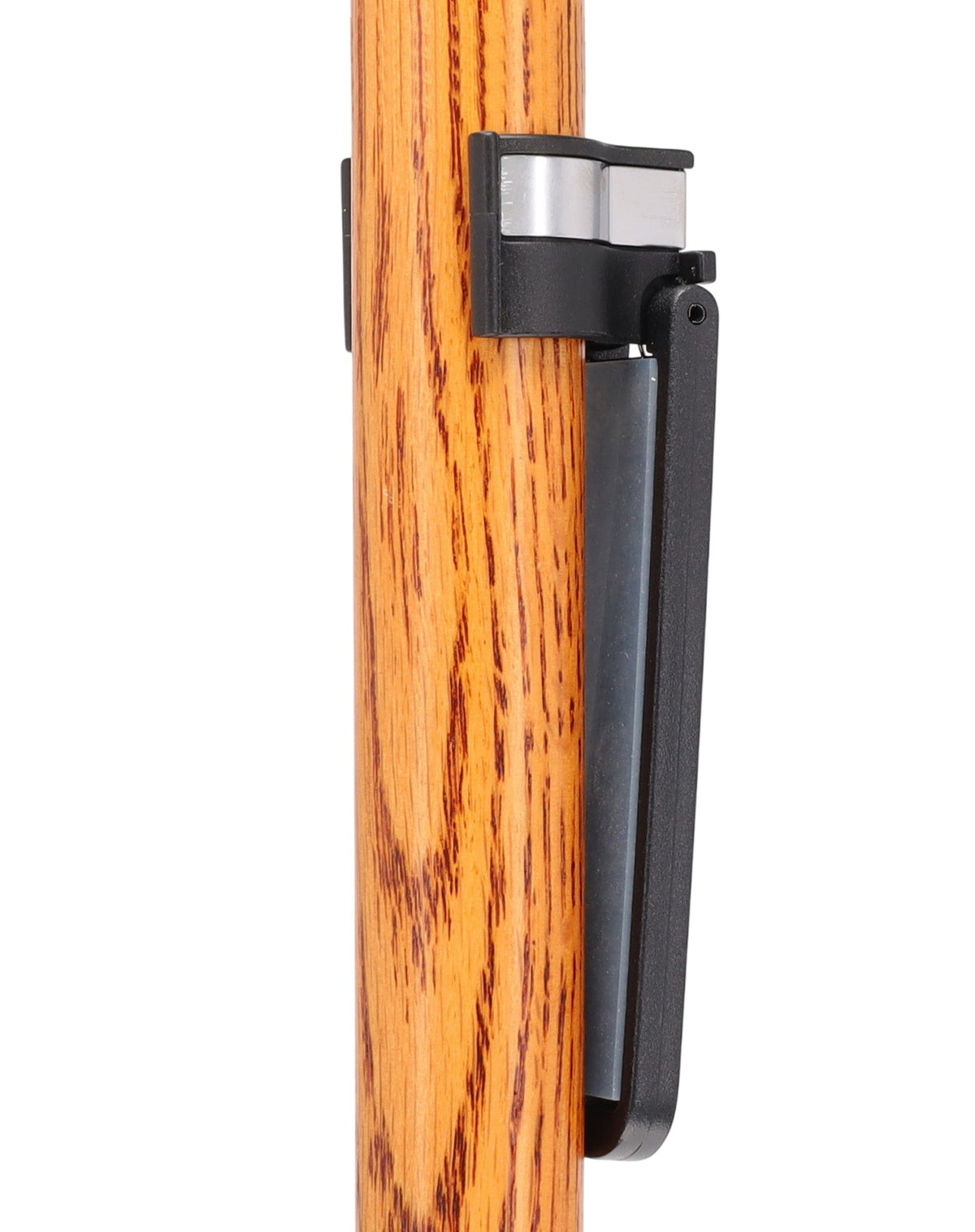 Auto Flip-Up Walnut Wood Cane Holder: Easy Store-Away Design Clip Table Holder - Tophatter Daily Deals