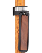 Auto Flip-Up Walnut Wood Cane Holder: Easy Store-Away Design Clip Table Holder - Tophatter Daily Deals