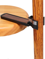 Auto Flip-Up Walnut Wood Cane Holder: Easy Store-Away Design Clip Table Holder - Tophatter Daily Deals