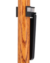 Auto Flip-Up Afromosia Wood Cane Holder: Easy Store-Away Design Clip Table Holder - Tophatter Daily Deals