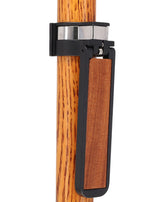 Auto Flip-Up Afromosia Wood Cane Holder: Easy Store-Away Design Clip Table Holder - Tophatter Daily Deals