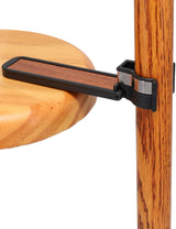 Auto Flip-Up Afromosia Wood Cane Holder: Easy Store-Away Design Clip Table Holder - Tophatter Daily Deals