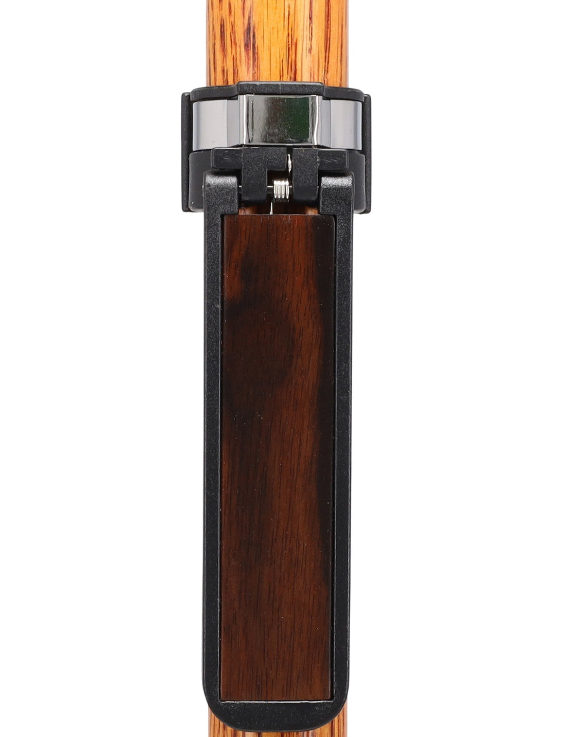Auto Flip-Up Ebony Wood Cane Holder: Easy Store-Away Design Clip Table Holder - Tophatter Daily Deals
